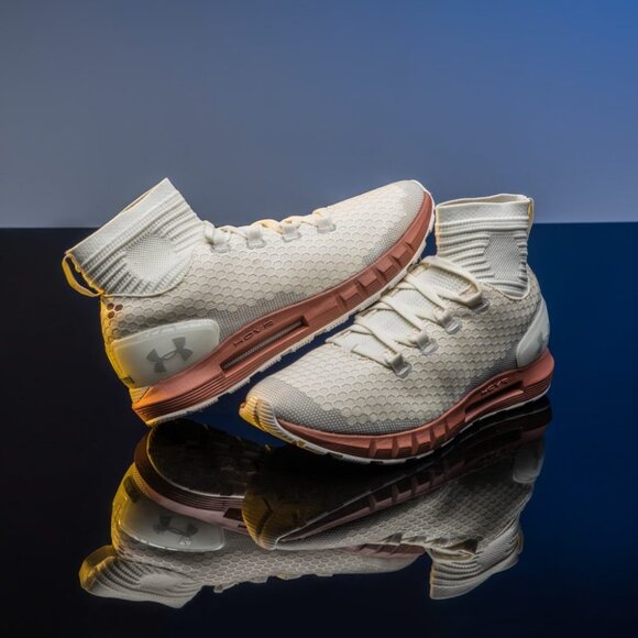 Under Armour HOVR Reactor Mid Cold Gear Connected Runner Ivory/Rose Gold 3020353 - Picture 11 of 15